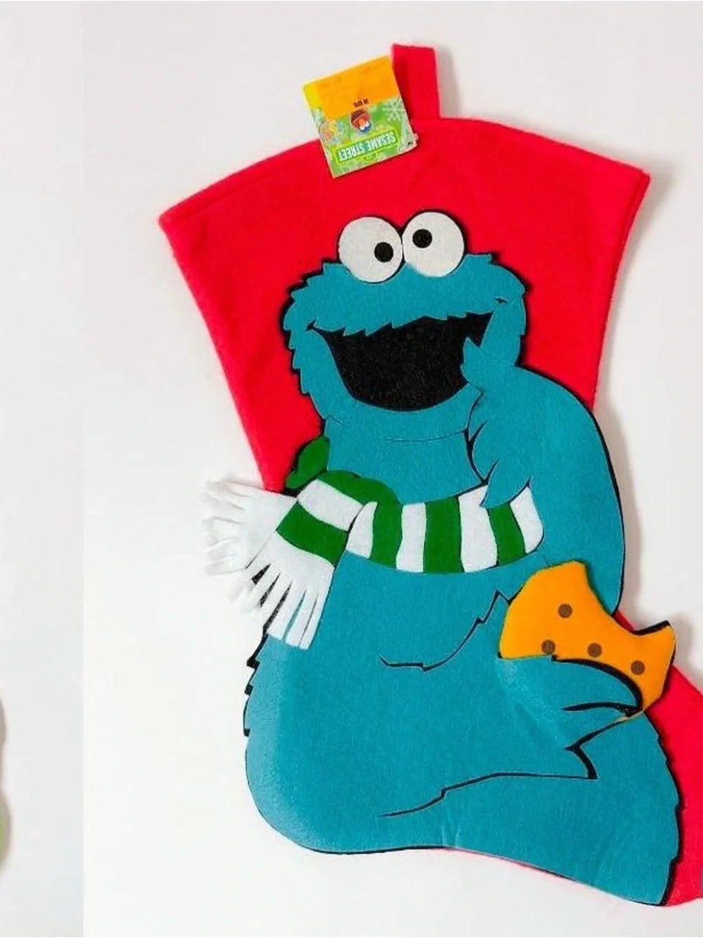 Y2K Sesame Street Elmo Christmas Stocking - Red Green, Blue, Pink, Orange, Purpl